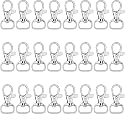 Croatia® 20 Pack - Premium Metal Lobster Claw Clasps - 1/2 Inch Wide - D Ring - 360 Swivel Trigger Snap Hooks (Silver)