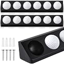 CroBlissful 1 Pack Golf Ball Display Case 1 Tier Wall Mounted Black