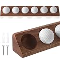 CroBlissful 1 Pack Golf Ball Display Case 1 Tier Wall Mounted Sapele