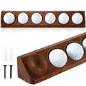 CroBlissful 1 Pack Golf Ball Display Case 1 Tier Wall Mounted Walnut Wood