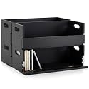CroBlissful 4 Set Wooden CD Storage Box,Holds 144 CDs(36 Each)