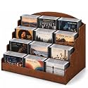 CroBlissful 4 Tier Rustic Wood CD Display & Storage Holder, Holds 60 CDs