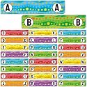 CroBlissful 52 Pcs Classroom Library Alphabet Book Divider Vinyl Record Dividers Assorted Colored Bookshelf Markers Alphabetical A-z Organizer Separators for Album DVD Media Shelves Storage