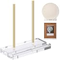 CroBlissful Acrylic Display Stand 8 x 3.5 x 8 Inch Gold Easel Holder