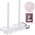 CroBlissful Tabletop Acrylic Display Stand 12 x 6 x 12 Inch Clear Easel Acrylic Book Display Holder Artwork Storage Rack for Picture Frame Albums Record Magazine Tablet Canvas Board(Clear)