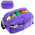 MYBAGZING Crochet Bag Organizer,Knitting Bag for Yarn Storage&amp;Crochet Hooks