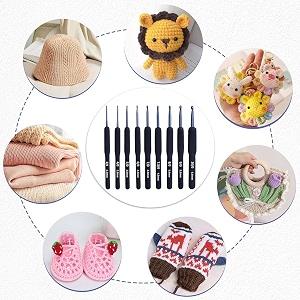 Crochet Hooks Set of 9 with Soft