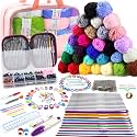 Crochet Kit for Beginners, 336Pcs Crochet Kits with 30 Colors Yarn Set