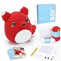 CrochetBox Red Fox Crochet Kit for Beginners, Easy Craft for Adults