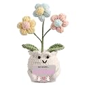 Crochet Sympathy Gifts for Loss of Loved One – No Words, Just Hugs Crochet Puff Flower Plant– Bereavement, Memorial, Get Well Soon, Grief Gift Idea for Loss of Grandpa Grandma Mom Dad