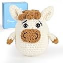 CrochetBox Crochet Kit for Beginner, Horse Easy Learn How to Crochet Stuffed Animals Gift for Adults and Teen(), Knitting Set with Yarn Hook Stitch-by-Stitch Video Tutorial(30%+ Yarn)