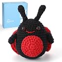 CrochetBox Ladybug Crochet Kit for Beginners, Easy Craft for Adults