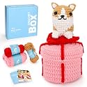 CrochetBox Corgi Dog Crochet Kit for Beginners, Easy Craft for Adults