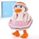 CrochetBox Porch Goose Crochet Kit for Beginners, Easy Craft for Adults