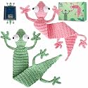 Crochetta Crochet Kit for Beginners, Amigurumi Crocheting Animals Kits w Step-by-Step Video Tutorials, Knitting Starter Pack for Adults and Kids, 2 Book Lizard Familly (40%+ Yarn Content)