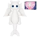 Crochetta Crochet Kit for Beginners, Amigurumi Crocheting Animals Kits w Step-by-Step Video Tutorials, Knitting Starter Pack for Adults and Kids, Jumbo White Dragon (40%+ Yarn Content)