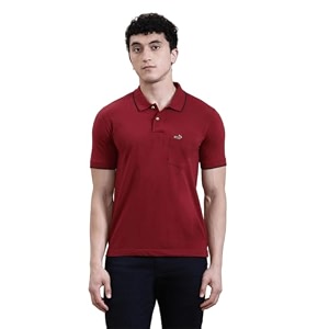 CROCODILE Men Solid Polo T-Shirt 100