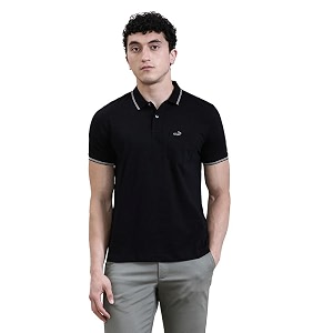 CROCODILE Men Solid Slim Fit Polo T-Shirt