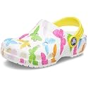 Crocs Unisex-Child Classic Seasonal Print Clogs, Butterfly/White, 10 Toddler