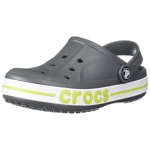 crocs unisex-child bayaband clog slate greylime punch clog - 45-5 years 11 kids uk 174 cmsc11 207019-0gx