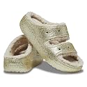 Crocs Unisex Classic Cozzzy Sandals Stucco/Glitter Mens 7, Womens 9 Medium
