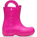 Crocs Kids Handle It Rain Boots (Big Kid/Little Kid) - Ethylene Vinyl Acetate Upper and Insole - Waterproof Pink Crush 5 Big Kid M