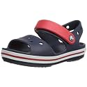 Crocs Kids' Crocband Sandal, Navy/Red, 1 M US Little Kid