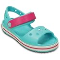 Crocs Unisex Kids Crocband Sandal 12856-4FV Pool/Candy Pink J3