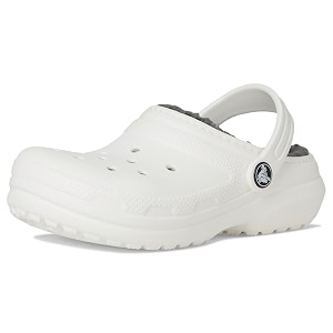 crocs kids classic lined clog whitegrey 1 us big kid