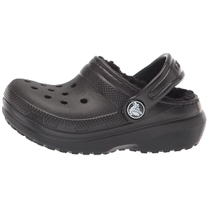 crocs unisex-child classic lined clog blackblack 4 toddler