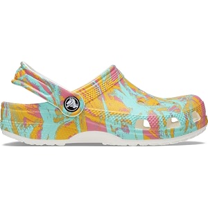 crocs classic island escape unisex kids clogs hyper pinkmulti multi 2 uk child