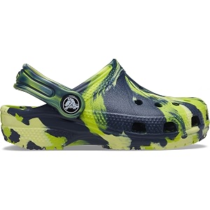 crocs kids39 classic marbled tie dye clog  slip on shoes for boys and girls navymulti 11 us unisex little