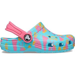 crocs classic island escape unisex kids clogs hyper pinkmulti hyper pink multi 9 uk child