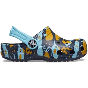crocs classic island escape unisex kids clogs navymulti navy multi 5 in kids