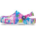Crocs Kids' Classic Tie Dye Clogs (Little Kid/Big Kid), Pink/White, 4 Toddler