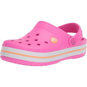 crocs electric pinkcantaloupe clogs - j3 204537-6qz-kid