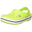 Crocs Kids' Crocband Chevron Beaded Clog, Lime Punch, 5 Big Kid