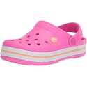 crocs Electric Pink/Cantaloupe Clogs - J3 (204537-6QZ)-Kid
