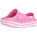 Crocs Kids' Crocband Chevron Beaded Clog, Party Pink, 4 Big Kid