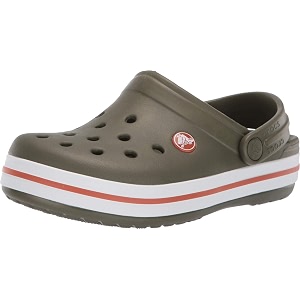 crocs unisex kids crocband clog 204537-3tb army greenburnt sienna c7