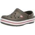 Crocs Unisex-Child Crocband Clog Army Green/Burnt Sienna Clogs-12 Kids UK (C12) (204537)
