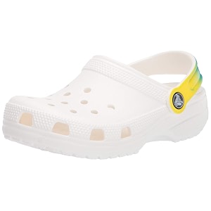 crocs classic clogcomfortable slip on casual water shoe whitegreen ombre 5 us women  3 us men medium us