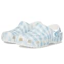 Crocs Unisex Classic Clogs with Patterns and Graphics (Little Kid/Big Kid) White/Blue 13 Medium