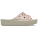 Crocs Unisex Classic Cozzzy Platform Sandals | Fuzzy SlippersSlide Sandal, Bone Multi, 10