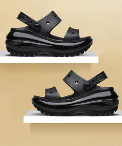 CROCS Unisex Mega Crush Casual Sandal Black