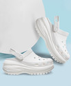 CROCS Unisex Mega Crush Clogs Sandal White