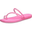 Crocs Women's Miami Toe Loop Sandals | Square Toe Flat | Flexible Straps | Croslite Foam Footbed