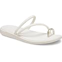 Crocs Women's Miami Toe Loop Sandals | Square Toe Flat | Flexible Straps | Croslite Foam Footbed