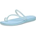 Crocs Women's Miami Toe Loop Sandals | Square Toe Flat | Flexible Straps | Croslite Foam Footbed