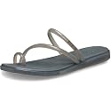Crocs Women's Miami Toe Loop Sandals | Square Toe Flat | Flexible Straps | Croslite Foam Footbed